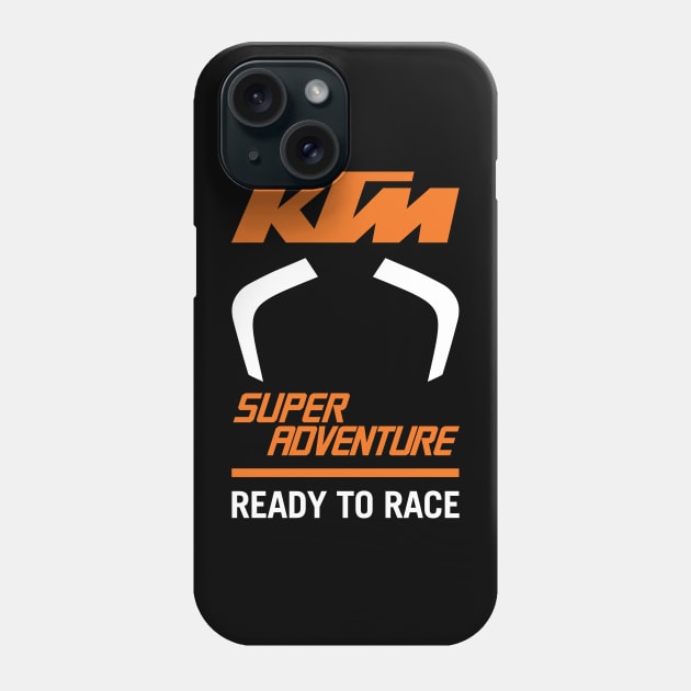 KTM Super Adventure DRL Signature Tee Black Phone Case by tushalb