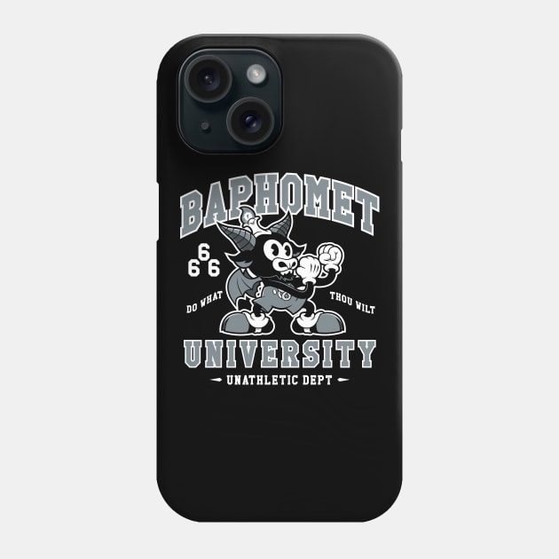 Baphomet University - Vintage Cartoon Devil - Satanic School Mascot Phone Case by Nemons