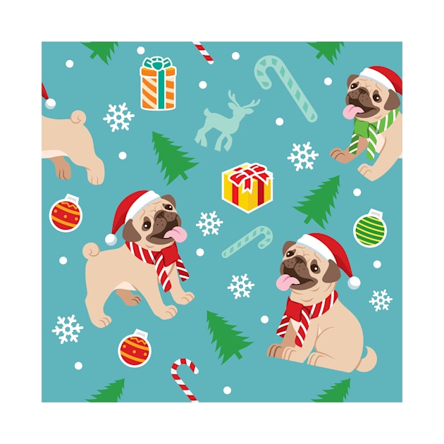 Pug Xmas by queensandkings