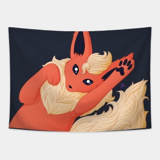 Magic Fire Doggo Tapestry