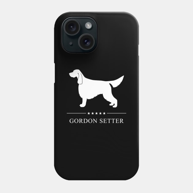 Gordon Setter Dog White Silhouette Phone Case by millersye