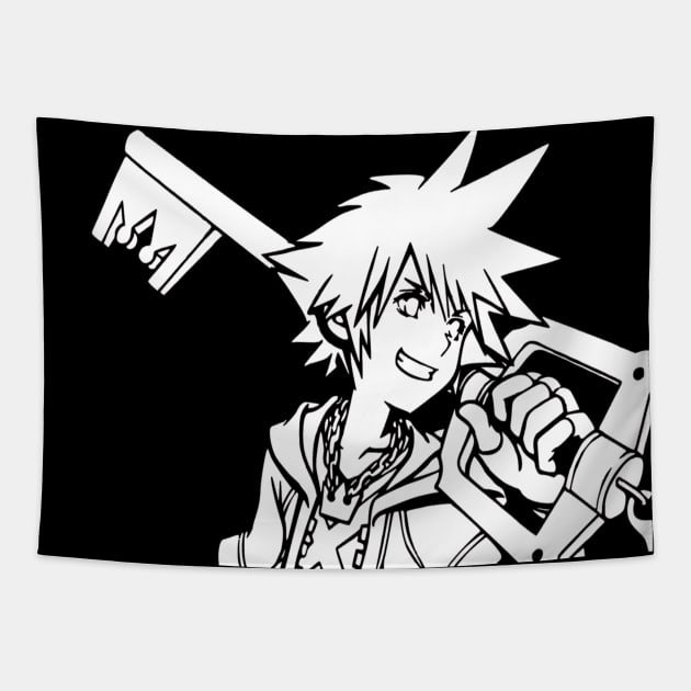 Sora Kingdom Hearts Tapestry by OtakuPapercraft