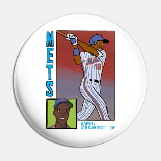 Darryl Strawberry - Homer at the Bat Simpsons Baseball Card Tee Pin