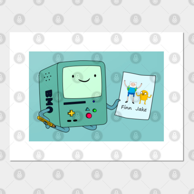 Adventure Time Bmo The Painter Bmo Affiche Et Impression D Art