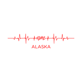 I Love Nome Alaska USA Heartbeat Funny T-Shirt For Men Women Custom T-Shirt