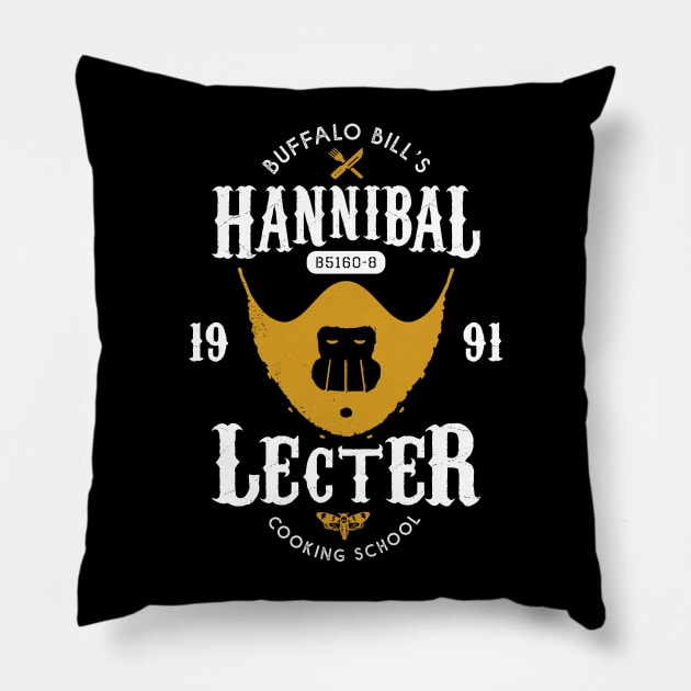 Hannibal Lecter Cooking School Pillow by NotoriousMedia