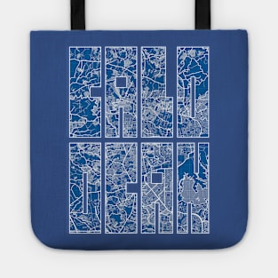 Caloocan, Philippines Map Typography - Blueprint Tote