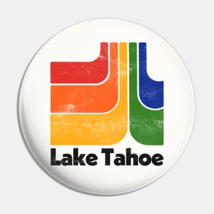 Lake Tahoe  // Original Minimalist Style Retro Graphic Design Pin