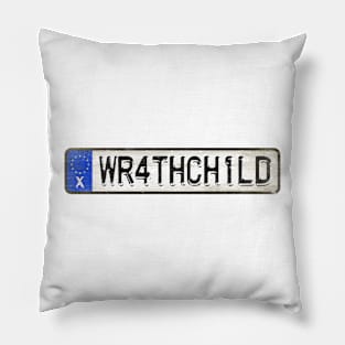 Wrathchild - License Plate Pillow