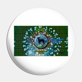 Zo-Disc Dog with background v1 Pin