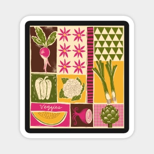 Veggie Patchwork Magnet