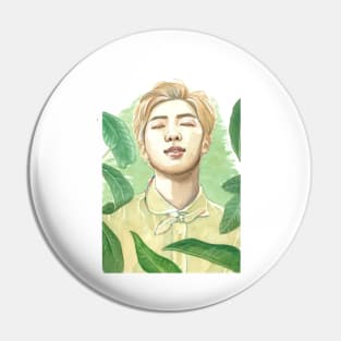 BTS RM Rap Monster Kim Namjoon Nature Watercolour Painting Pin