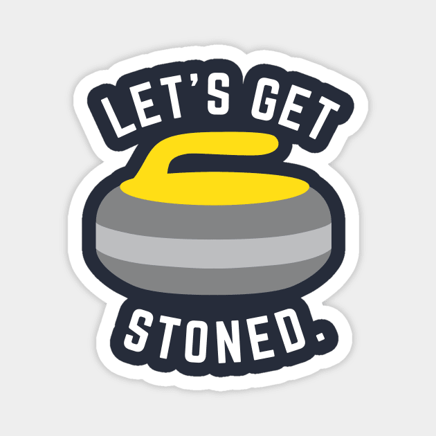 Let's Get Stoned - Curling Winter Olympic Magnet by PodDesignShop