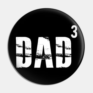 Dad of three kids - Dad Cubed Pin