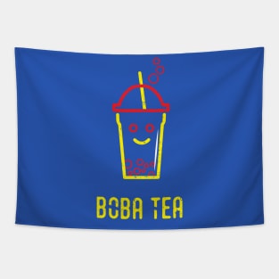 Boba Tea Red and Yellow Tapestry