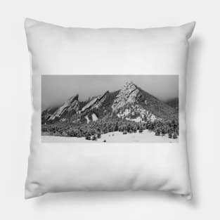 The Flatirons In Winter Dress Pillow