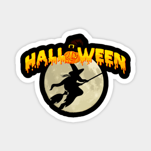 Halloween, witch flying Magnet