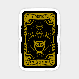 adventure time, the cosmic owl from adventure time in an awesome tarot card design Magnet