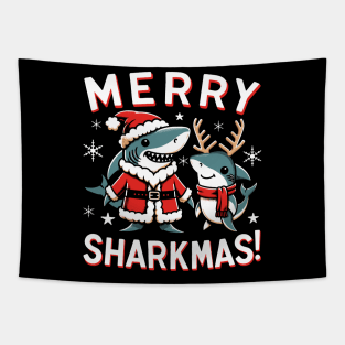 Funny Shark Gifts Men Women Kids Shark Ugly Christmas Shark Tapestry