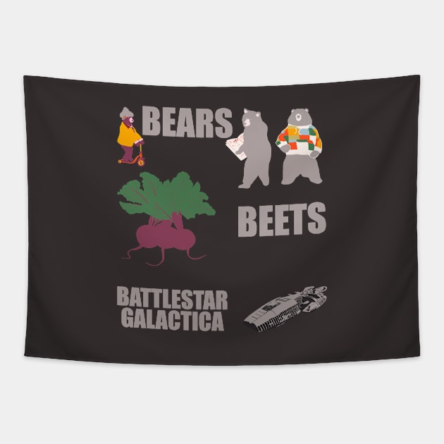 Bears beets battlestar galactica Tapestry by Mimie20