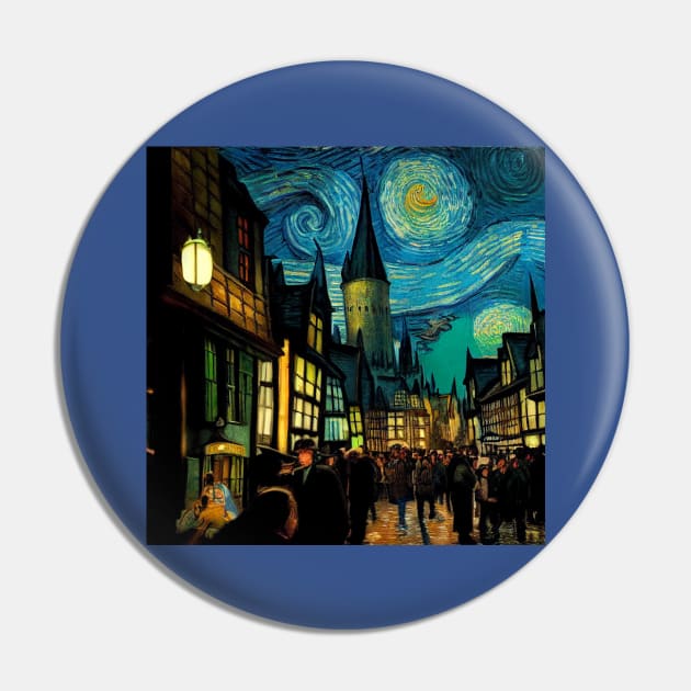 Starry Night in Diagon Alley Pin by Grassroots Green