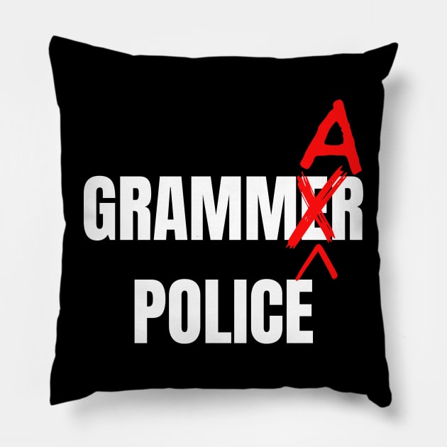 Grammar Police Pillow by Spatski