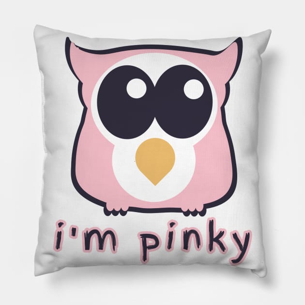 Cute pinky owl Pillow by RF design