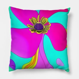 Psychedelic Flower 3 | AI Generated design by @remlorart T-Shirt Pillow