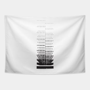 Black pattern modern Abstract geometric Tapestry