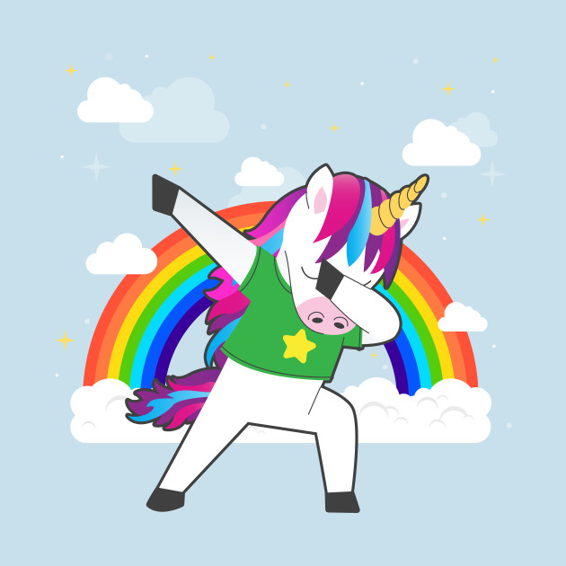 Dabbing Unicorn Rainbow Dance T Shirt Gift Idea