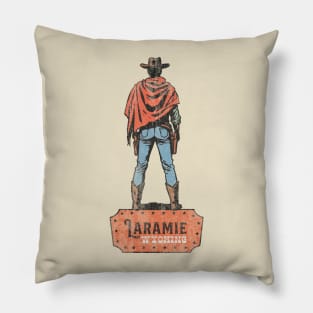 Laramie, Wyoming Vintage Pillow