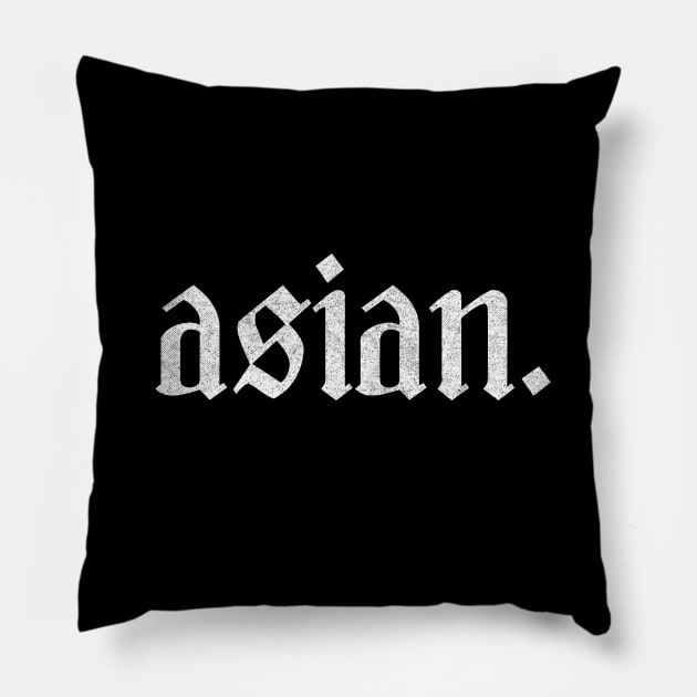 Asian / Faded Type Design Pillow by DankFutura