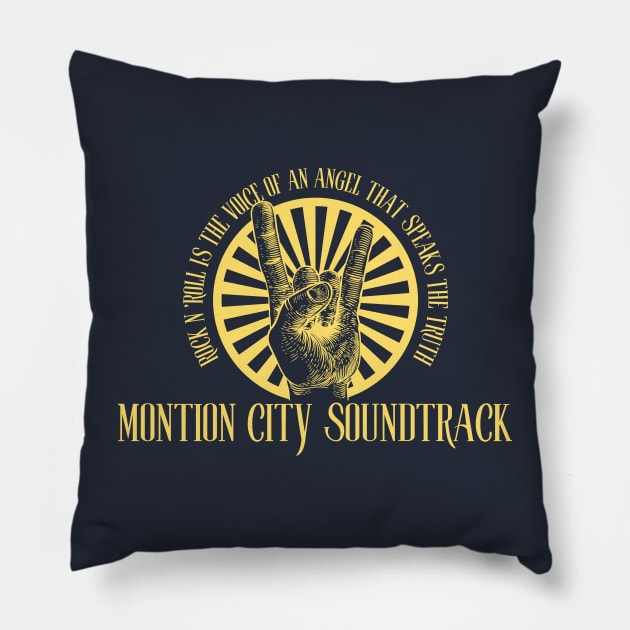 Montion City Soundtrack Pillow by aliencok