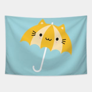 Kawaii Cat Umbrella Tapestry