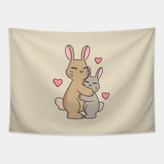 Cuddle bunnies Tapestry by KammyBale