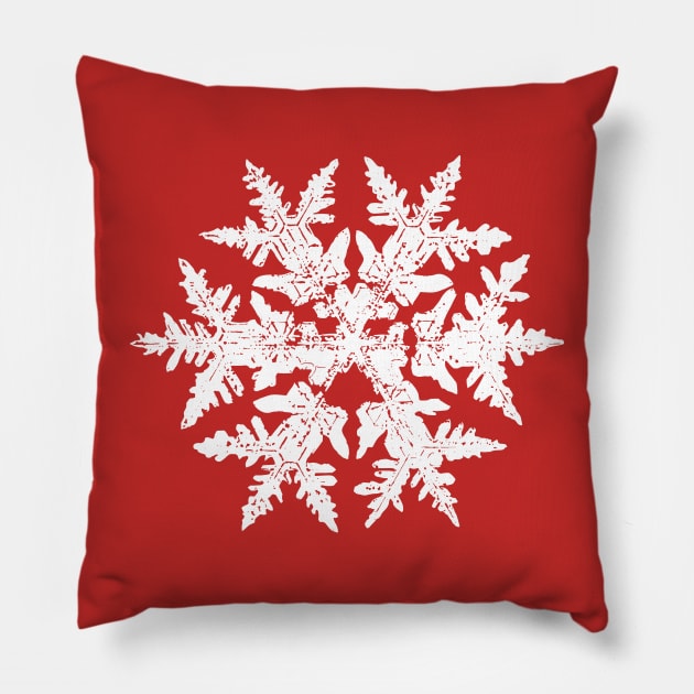 Simple Snowflake Pillow by i4ni Studio