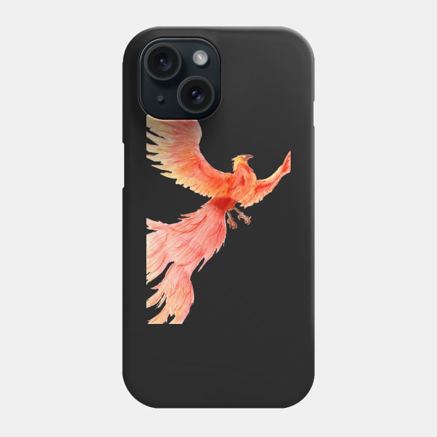 Rising from the Ashes- Phoenix Black Phone Case by EarthSoul