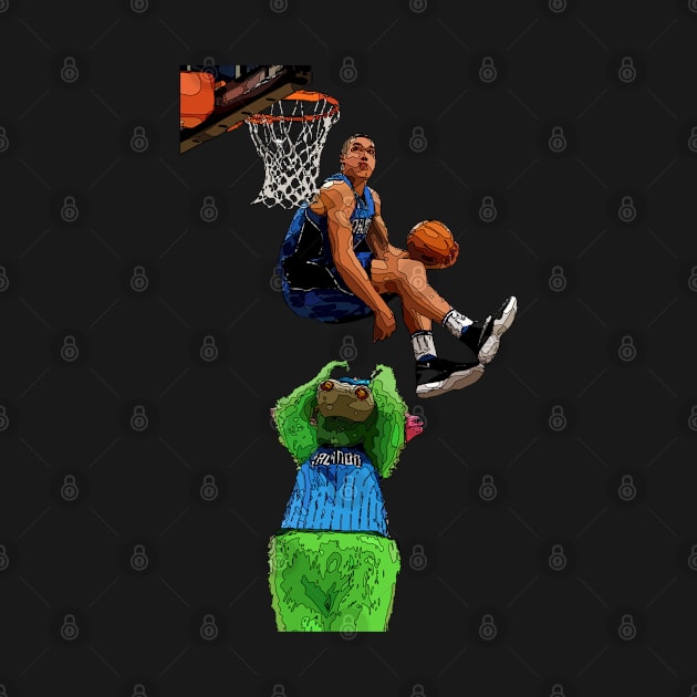 Aaron Gordon Dunk over Orlando Mascot by Playful Creatives