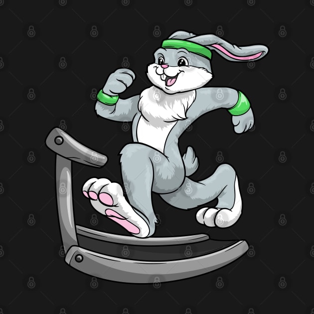 Bunny at fitness on a treadmill by Markus Schnabel