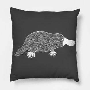 Platypus Ink Art - on dark colors Pillow