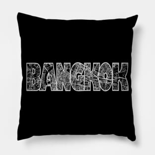 Bangkok Street Map Pillow