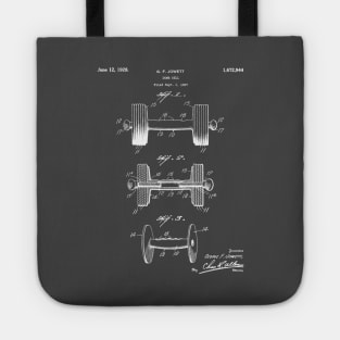 Weight Lifting Patent - Dumb Bell Art - Antique Tote