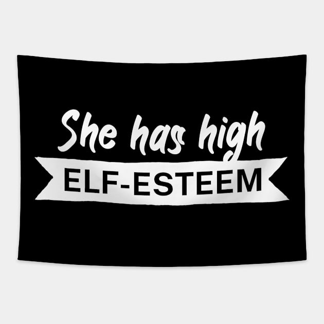 She has high elf esteem Tapestry by maxcode