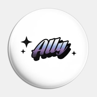 Ally - Retro Classic Typography Style Pin