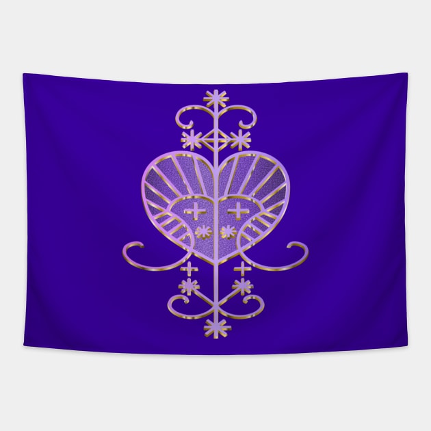 Erzulie Voodoo Veve - Lavender Tapestry by geodesyn