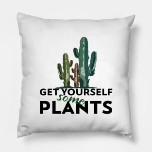 Plants Leaf Garden Cactus Design Pillow