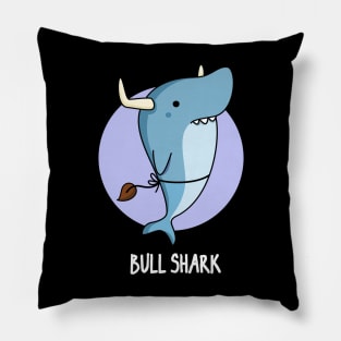Bull Shark Funny Animal Pun Pillow