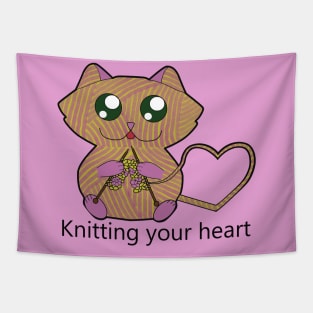 Knitting your heart Tapestry