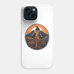 Jesus and his mountain bike Phone Case