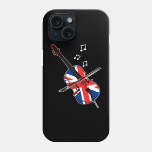 UK Flag Cello Cellist British Musician Phone Case